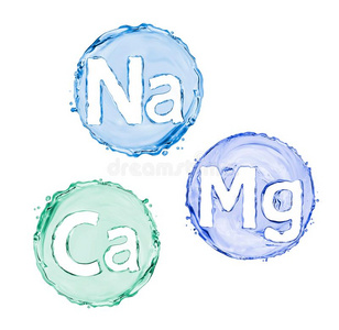 组关于化学的矿物和微量元素.