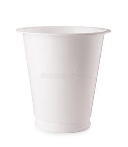 白色的塑料制品杯子