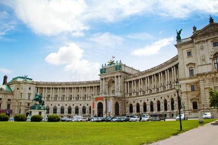 霍夫堡宫看法从迈克尔格拉茨,维也纳,奥地利.