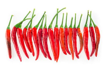 胡椒放置隔离的向一白色的b一ckground&字母x28;辣椒,红辣椒,英语