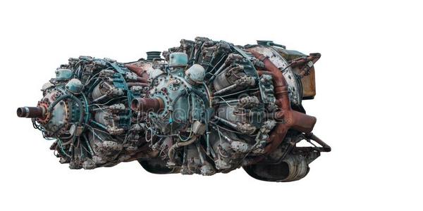 老飞机明星发动机9圆筒辐射状的发动机关于老的飞机照片