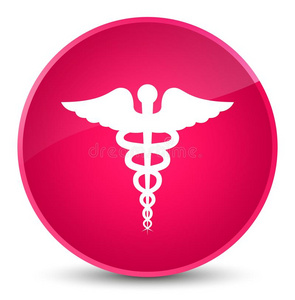 医学的偶像优美的粉红色的圆形的按钮