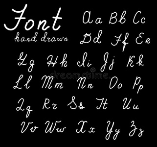 下方的字体手疲惫的字体.手written字母表方式现代的美术字照片