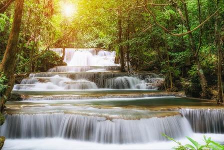 瀑布美丽的泰国,瀑布采用北碧Prov采用ce
