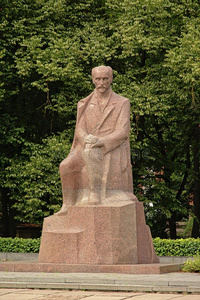 诗人Rainis纪念碑,里加里加湾,拉脱维亚