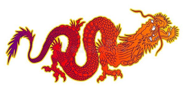 中国地位富有色彩的中国人龙.照片