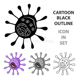紫色的病毒偶像采用漫画方式隔离的向白色的背景.