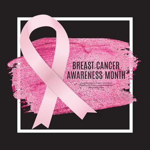 乳房癌症察觉月粉红色的带背景矢量illustrate举例说明