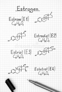 化学的公式关于雌激素类和笔