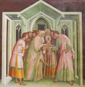 壁画采用sandwic三明治吉米尼亚诺监视孔对不忠耶稣