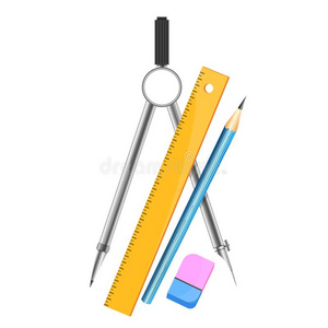 铅笔和圆规图片