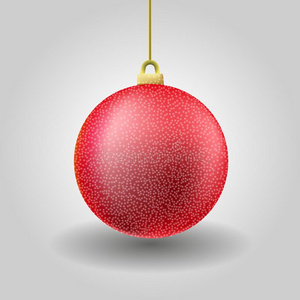 红色的圣诞节装饰球矢量说明