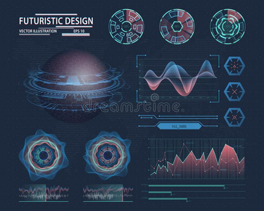 信息图采用未来的设计.科学主题