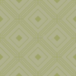 橄榄绿色的几何学的装饰.无缝的模式