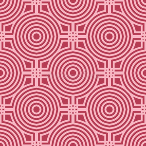 几何学的装饰.红色的和苍白的粉红色的无缝的模式