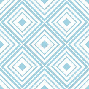 白色的和蓝色几何学的装饰.无缝的模式