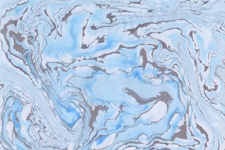 相明加希大理石质地手描画的和蓝色.