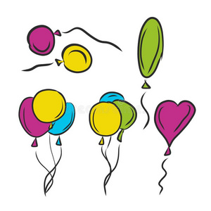 怎样绘画气球图片