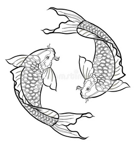 锦鲤莲花图片-锦鲤莲花素材-锦鲤莲花插画-摄图新视界