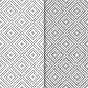 灰色和白色的几何学的装饰.放置关于无缝的榜样