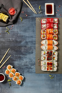 菜单关于日本人寿司名册向黑的背景
