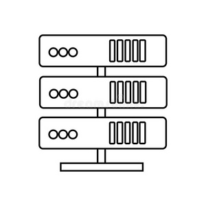 服务器网矢量线条偶像,符号,说明向后台