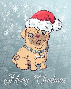 圣诞节海报和狗肖像采用红色的SociedeAnonimaNacionaldeTran英文字母表的第19个字母port英文字母表的