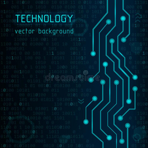 电路板.科技矢量背景.抽象的未来的