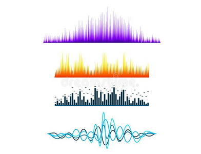 矢量数字的音乐追平比分的得分听觉的波设计样板听觉的