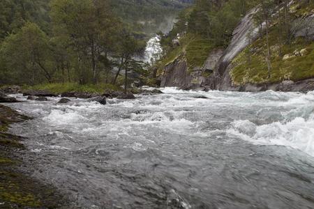 美丽的挪威人瀑布