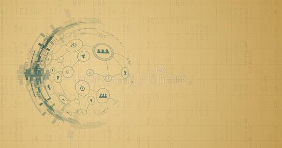 数字的科技世界.商业实质上的观念.矢量后面