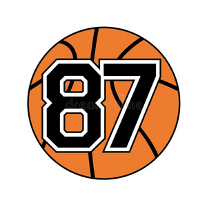 球关于篮球和指已提到的人数字87照片