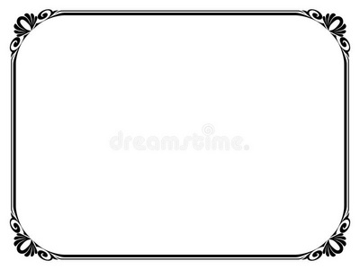 书写框美术字书写艺术有卷发的巴罗克式的框架黑的照片