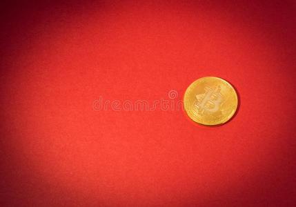 加密货币自然的金色的点对点基于网络的匿名数字货币硬币.Bit硬币,金色的一点