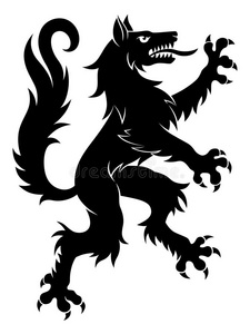 纹章学的狼简单的照片