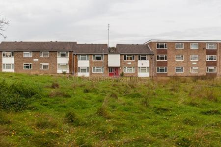 社会的房屋平地不列颠的老的学校鞋子工人阶级工作的