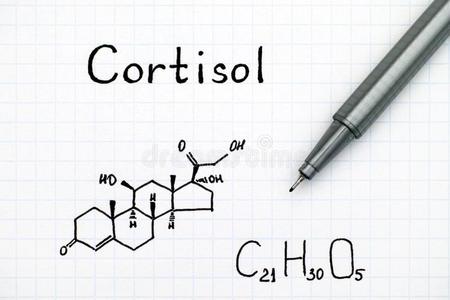 化学的公式关于皮质醇和黑的笔