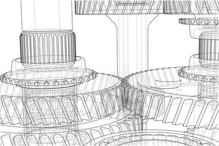 变速箱草图.矢量