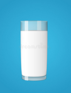 抽象的奶玻璃向蓝色背景矢量Illustrati向