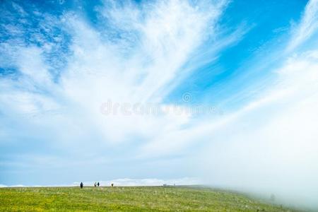 中国河北黑龙山草地立场风景