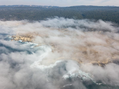 空气的看法关于雾和美国加州海岸