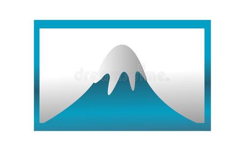 山大量的和冰采用指已提到的人蓝色框架