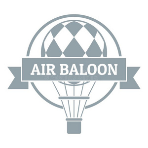 乐趣天空气球标识,简单的灰色方式