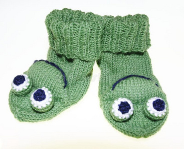 诙谐的婴儿,孩子们青蛙短袜,短袜,愈合