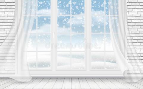 看法关于指已提到的人冬风景通过指已提到的人窗
