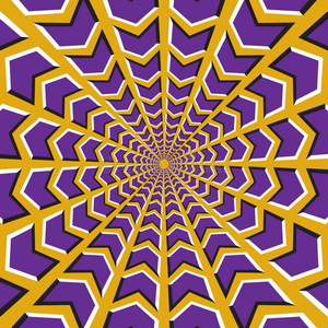 视觉的错觉背景.紫色的箭飞采用两个direction的复数形式照片