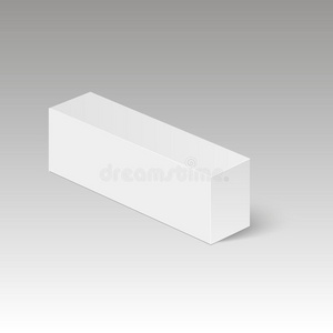 空白的垂直的纸盒样板起立向白色的背景.