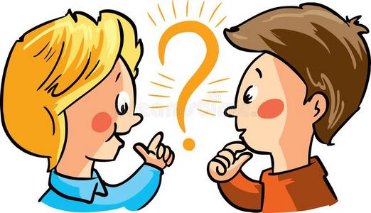 倾听孩子两个孩子们谈论和怀疑的.矢量说明.照片