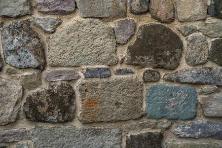 质地关于老的岩石墙为背景,中古的石头墙