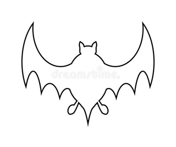 万圣节前夕蝙蝠梗概矢量设计隔离的向白色的背地里